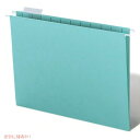 スミード Smead カラー ハンギング ファイル フォルダ タブ 調節可能 レターサイズ アクア 25枚 64058 品 Founderがお届け!(3)