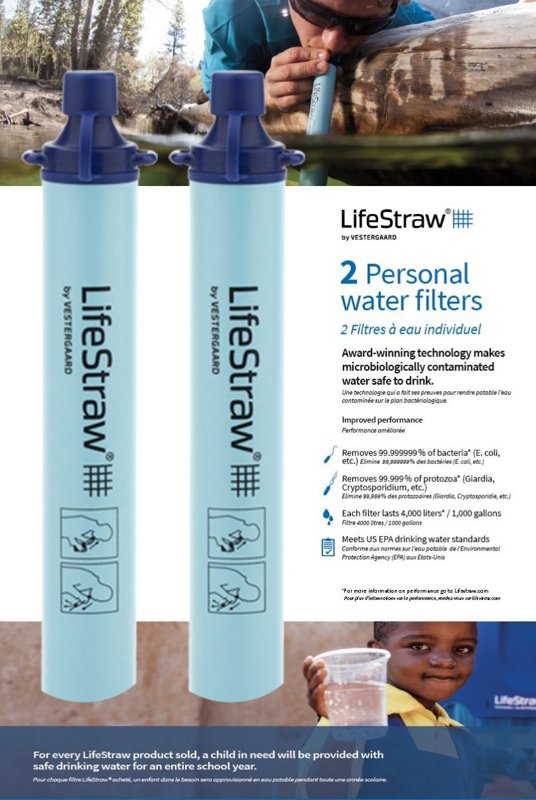 ライフストロー LifeStraw LSLS012P01 パーソナル 水フィルター ポータブル 浄水 携帯 アウトドア 自然災害 Founderがお届け!のサムネイル