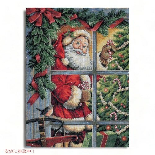 ディメンジョン Dimensions ゴールド コレクション キャンディケーン サンタ クロス スティッチ キット 18カウント