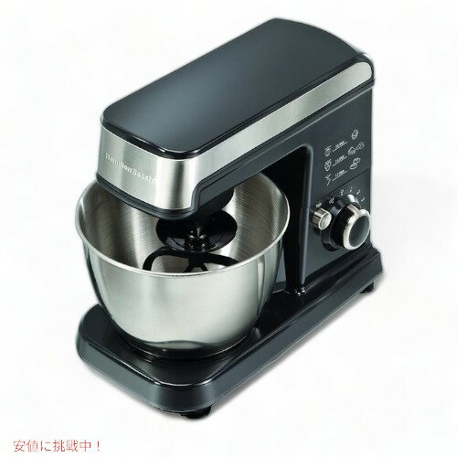 Hamilton Beach n~gr[`@X^h~LT[@~LT[ 63326 6iKXs[h~LT[ 6 Speed Electric Stand Mixer Grey and Chrome