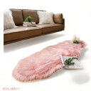 ラグ カーペット フェイクシープスキン Pink 61×182.9cm Founderがお届け!