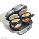 Hamilton Beach デュアル ホットサンドメーカー タイマー付き 25490A サンドイッチメーカー Sandwich Maker with Time...