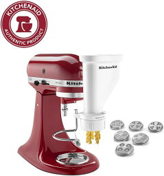 キッチンエイド KitchenAid KSMPEXTAグルメパスタプレスアタッチメント 6枚交換パスタプレート付き 白 パスタメ Founderがお届け!