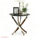 Coaster Home Furnishings ガラストップ サイドテーブル シルバー アメリカ輸入家具 アメリカ輸入雑貨 End Table with Tempered Glass Top