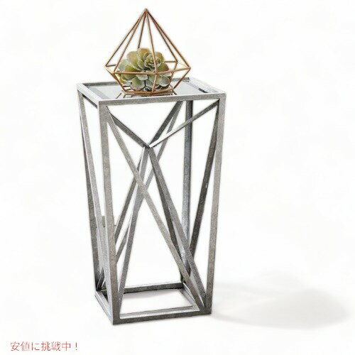 Madison Park Zee Silver Angular Mirror Accent Table マディソンパーク ミラー Founderがお届け