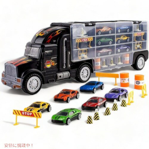 トイベルト ToyVelt 輸送トラック ミニカー28台分の収納スペース (ミニカー6台付き) 玩具 Founderがお届け!