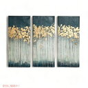 Madison Park Abstract Hand Embellished Teal Canvas Wall Art マディソ