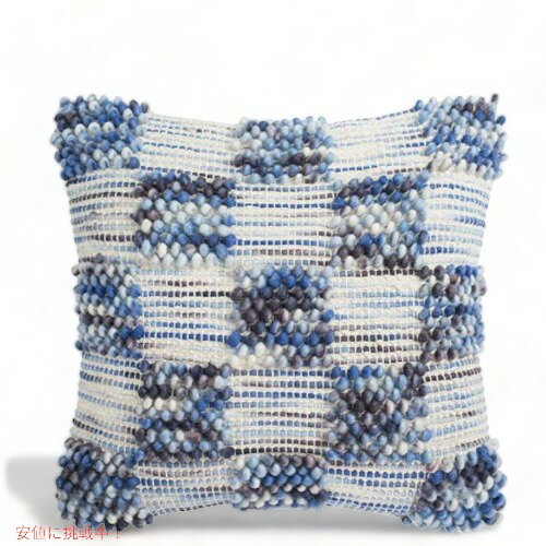 Safaviehクッション Azure Blue 手紡ぎウール おうち時間 Founderがお届け!