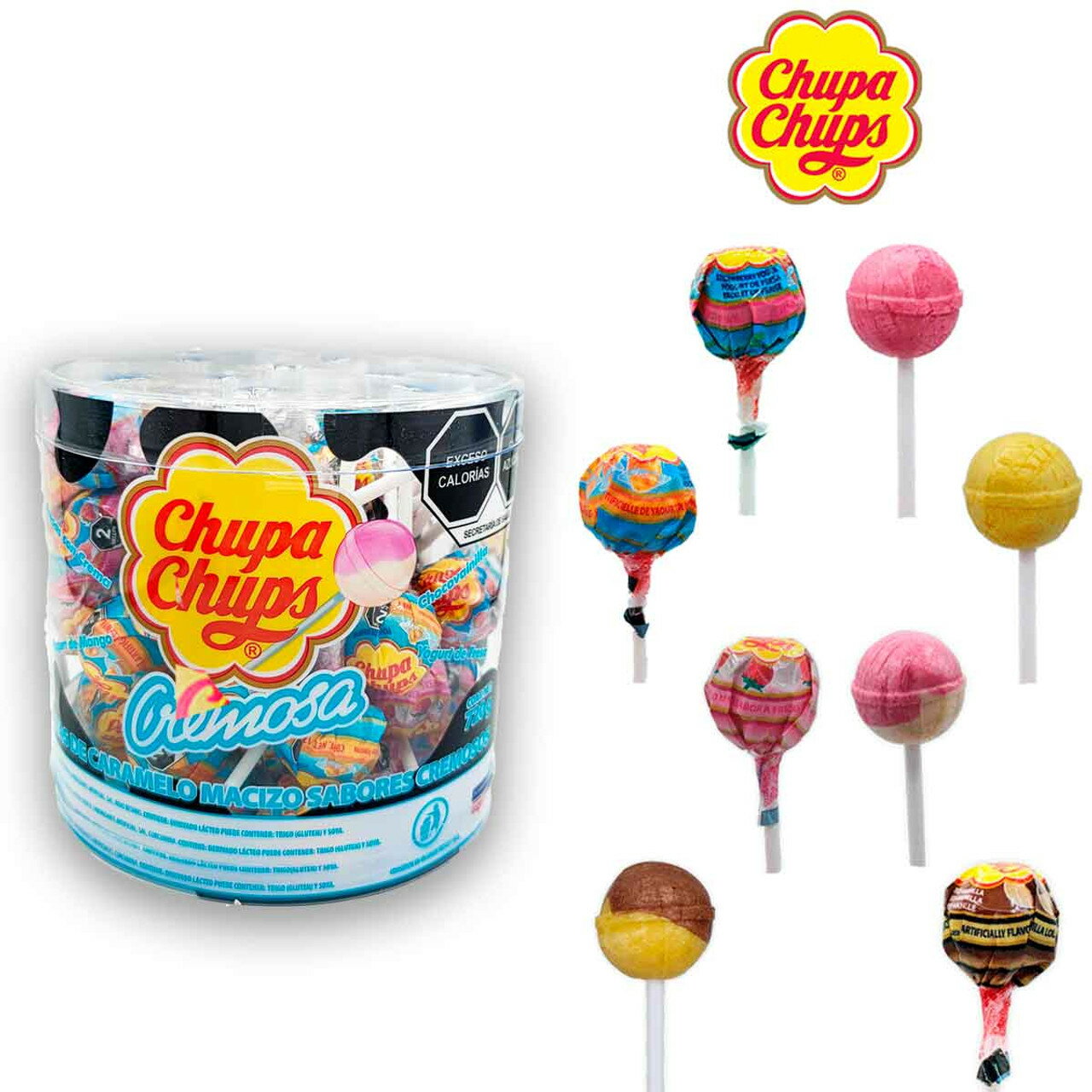 `bp`vX LfB NT A\[g 60 Chupa Chups Cremosa Lollipops ܂Ƃߔ
