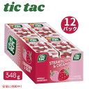 Tic Tac eBbN^bN ~g Xgx[N[ 1 oz x 12 Strawberry & Cream Flavored Mints 1 Oz Each Bulk of 12