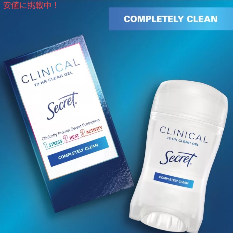 6�ĥ��å� Secret ��������å� Clinical Strength Deodorant ����˥��륹�ȥ�󥰥� �ǥ��ɥ��� ���ꥢ������ Completely Clean 1.6oz