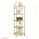 Hzuaneri ジュアネリ 5段棚 Bookcase Bookshelf ガラスブックシェルフ 本棚 インテリア Tempered Glass Bookshelves