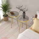 EhEbh\t@TChR[q[e[u VCj[O[嗝΂̗l High Gloss Shiny Grey Marble Look Round Wood Sofa Side