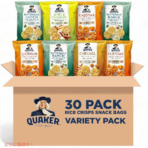 NG[J[ Quaker CXNXv Rice Crisps Oet[ oGeB~bNX Gluten Free 4 Flavor