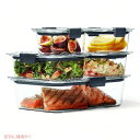 ラバーメイド ブリリアンス 食品保存容器 5個セット 密閉フタ 透明 Rubbermaid Brilliance Food Storage Container