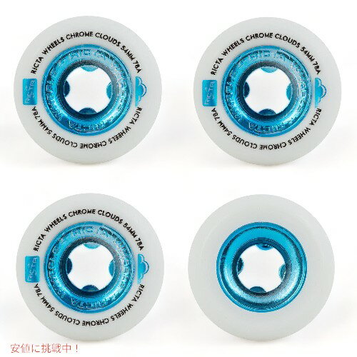 [4�ܥ��å�] RICTA 54mm 78a �������ȥܡ��� �������� �ۥ磻�� �֥롼 Clouds White 78a Skateboard Wheels Set of 4