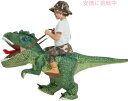 フレータブルコスチューム恐竜乗馬Tレックスエアブローアップ子供のための