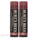 【2本セット】Burt 039 s Bees 100 Natural Tinted Lip Balm, Red Dahlia 2 Tubes バーツビーズ ティンテッドリップバーム レッドダリア 2本 色付きリップ