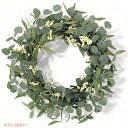 CEWOR Artificial Eucalyptus Wreath フロントドア用人工ユーカリリース20インチ Founderがお届け