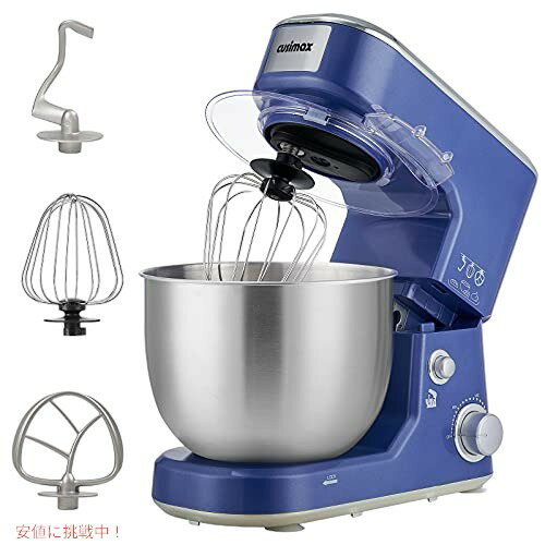 カラフルなミキサーCusimax登場CUSIMAX 5 quart Electric Stand Mixer is designed for hands-free mixing for a wide variety of foods ranging from light egg whites to sticky bread dough. Featuring powerful motor, our kitchen mixer is great for all mixing needs, help you baking or cooking freely and easily. B0919MYWWY重さ：　11.68 poundsおおよそのサイズ：　14.9 x 14.3 x 10.7 inches