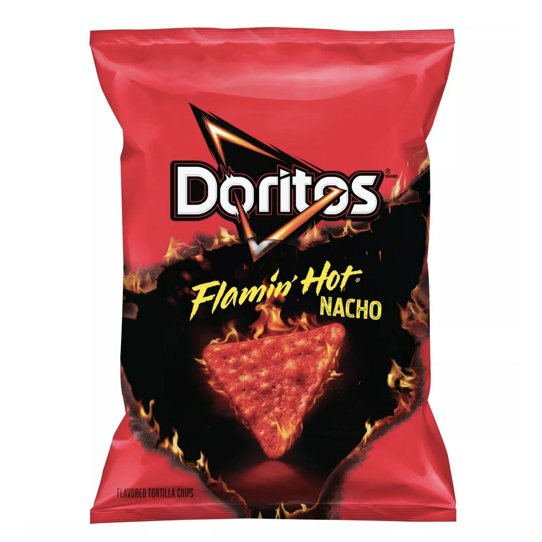 Doritos Flamin' Hot Nacho Cheese Flavored Tortilla Chips / hgX geB[`bvX t[~ zbgi``[Y 262.2g(9.75oz)