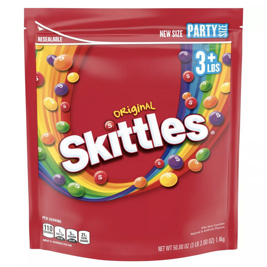 Skittles Original Candy Party Size / XLgY t[cLfB[ IWi e p[eB[TCY 1.4kgi50ozj