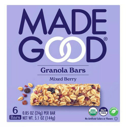 MadeGood ΡС ߥå٥꡼ 24g x 6 ˥å ӡ Mixed Berry Granola Bars 6ct