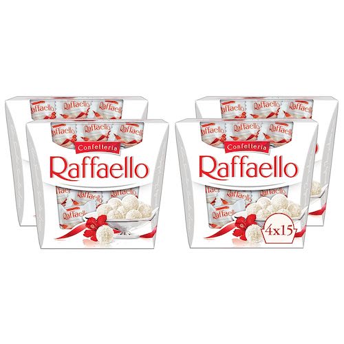 ファレロ ラファエロ Ferrero Rafaello 15粒入り x 4パック アーモンドココナッツ Almond Coconut