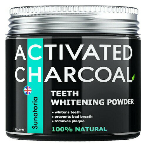 SUNATORIA 活性炭 ホワイトニング 歯磨き粉 59ml (2 fl oz) ココナッツチャコールパウダー Activated Charcoal