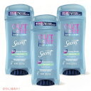 【お得な3本セット！】シークレット アウトラスト クリアジェル 無香料 デオドラント Secret Outlast Clear Gel Deodorant