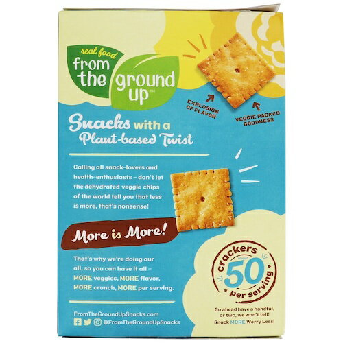 [6箱セット] From the Ground Up Cauliflower Crackers Sea Salt - 4oz/ フロムザグラウンドアップ カリフラワー クラッカー [シーソルト] 113g 3