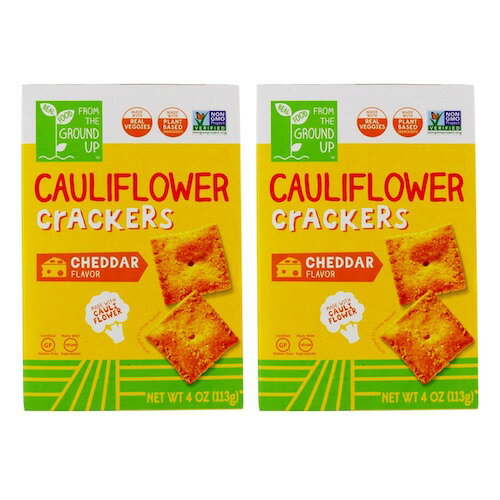 [2܃Zbg] From the Ground Up Cauliflower Crackers Cheddar - 4 oz. / tUOEhAbv Jt[ NbJ[ [`F_[] 113g