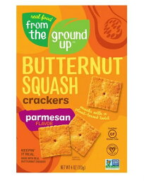 From the Ground Up Butternut Squash Crackers Parmesan - 4oz/ フロムザグラウンドアップ バターナッツスクアッシュ クラッカー [パルメザン] 113g