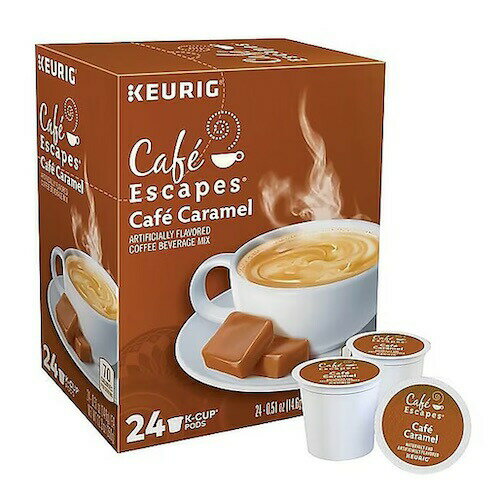 L[O KJbv R[q[ Cafe Escapes JtF L 24 Cg[Xg Caramel Coffee Keurig