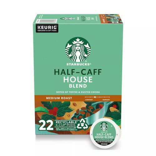 L[O KJbv X^[obNX n[tJt nEXuh 22 Keurig Starbucks Coffee K-Cups Half-Caff House Blend