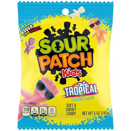 Sour Patch サワーパッチキッズ トロピカル味 141g すっぱいグミキャンディー Kids Candy Tropical Flavor 5oz