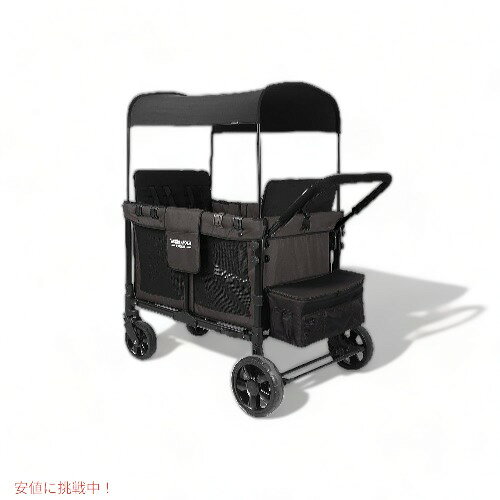 FounderのWONDERFOLD ワンダーフォールド ベヒー用品 4人乗りベビーカー ワゴン ブラック W4OG-BLK W4 Original Quad Stroller Wagon｜アングル2