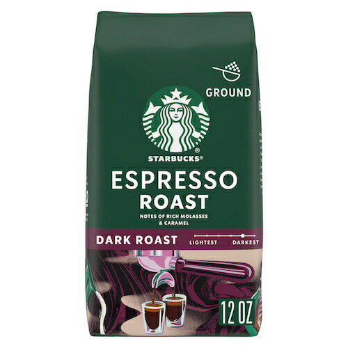 Starbucks スターバックス エスプレッソ ダークロースト グラウンドコーヒー 挽き豆 コーヒー豆 340g(12oz) / Dark Roast Ground Coffee