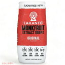 Lakanto Jg Nt[c GLXhbv IWi 52mli1.76 fl ozj J[[ JJ / Monkfruit Sweetener Extract Drops Original