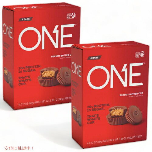 【2個セット】ONE Bar Protein Bar Peanut Butter Cup 4ct / ワンバー プロテインバー ピーナッツバターカップ 4個入り 【2個セット】ONE Bar Protein Bar Peanut Butter Cup 4ct / ワンバー プロテインバー ピーナッツバターカップ 4個入り