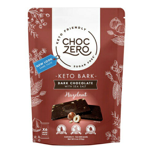ChocZero Dark Chocolate Hazelnut Keto Bark 6oz / 祯 祳졼 ءʥå ȥС 170g6