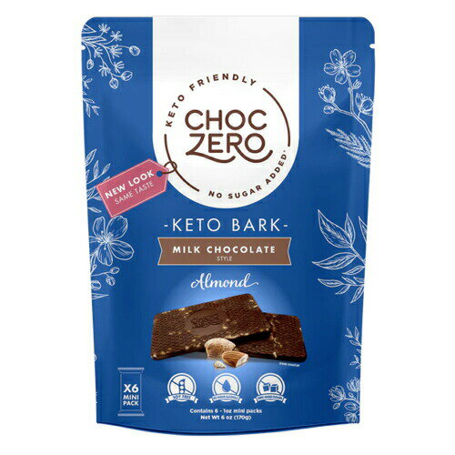 ChocZero Milk Chocolate Almond Keto Bark 6oz / `N[ ~N`R[g A[h Pgo[N 170gi6j