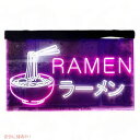 ラーメン屋さんネオンサイン ホワイト&パープル ディスプレイ LED 約30cm×約20cm(12 x 8インチ) LED Neon Sign