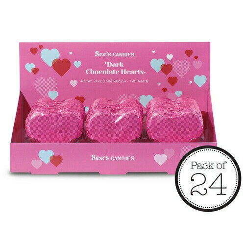 See's Candies Dark Chocolate Hearts 603184 / V[YLfB _[N`R[g n[g 24 o^C v[g Mtg