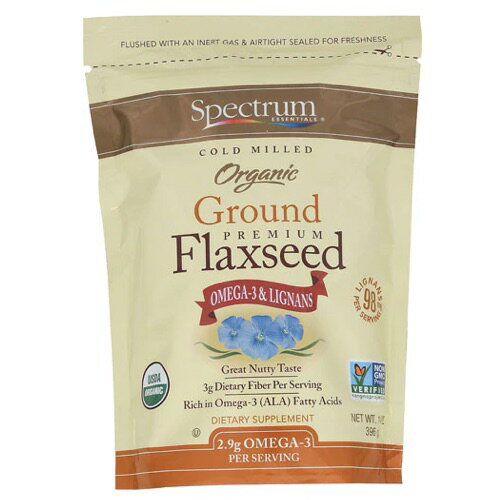 Spectrum Organic Ground Flaxseed -- 14 oz / スペクトラム オーガニック グラウンド フラックスシード 粉状 亜麻仁 オメガ3 396g