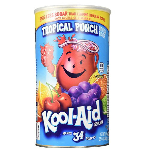 Kool Aid Tropical Punch Powdered Drink Mix 82.5 oz / N[GCh pE_[hN [gsJp`] 2.33kg 32bg܂i90tj