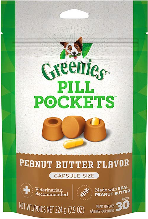 【今だけポイント5倍】【お得な2個セット】Greenies Pill Pockets for Dogs Peanut Butter Capsule Size 7.9oz / グリニーズ ピルポケット 犬用 投薬補助のオヤツ [カプセルサイズ（ラージ）・ピーナッツバター味] 224g（約30個入り） 薬が苦手なワンちゃんに