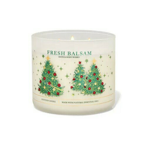 Bath and Body Works 3-Wick Candle FRESH BALSAM 14.5 oz / 411 g / oXAh{fB[NX 3cLh