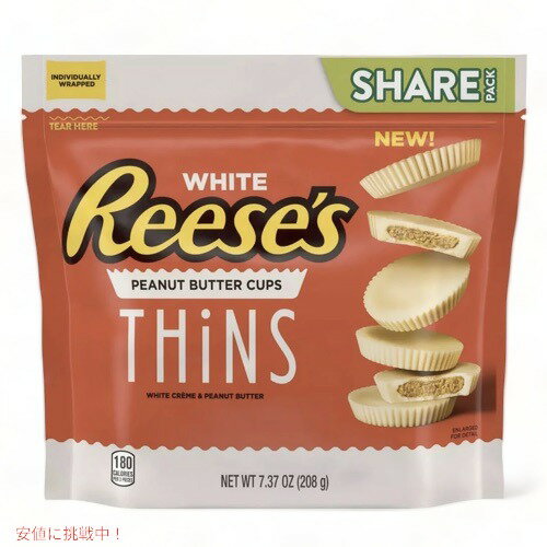 Reese's Thins White Peanut Butter Cups / [ZX VY zCg s[ibco^[Jbv zCg`R[g 208g(7.37oz)