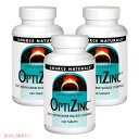 【3個セットです】 OptiZinc（オプチジンク）はアミノ酸DLメチオニンと亜鉛（ジンク）を結合したサプリメントです。 【商品名】OptiZinc　Zinc Monomethionine Complex 【ブランド】Source Naturals（ソースナチュラルズ） 【内容量】240タブレット x 3 ■成分量■（1タブレット中） 　・亜鉛（ジンク） (as zinc monomethionine [OptiZinc]) 30 mg 　・銅　 (as copper sebacate) 300 mcg ■他成分■ 第二リン酸カルシウム、ソルビトール、ステアリン酸、コロイド状二酸化ケイ素、加工セルロースガム、ステアリン酸マグネシウム ＜召し上り方の目安＞ 1日1タブレットを食事を一緒にお召し上がり下さい。 ＊注意：妊娠中、授乳中の方は使用前に医師に相談ください。 ＊OptiZincはInterHealth社の登録商標です。